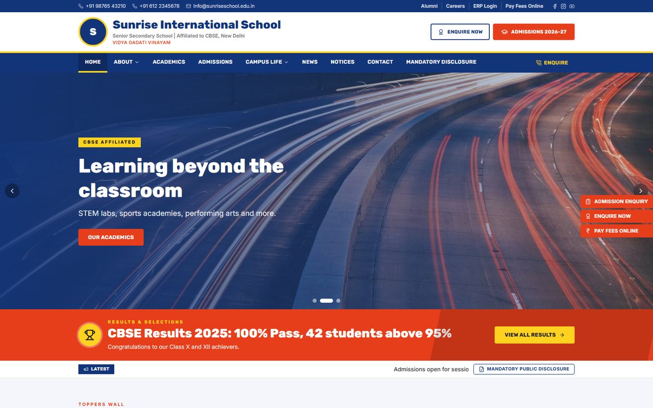 Integrated Senior Secondary template